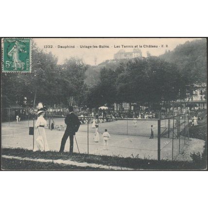 Les Tennis et le Château, Uriage-les-Bains, 1910 - CPA ER1332