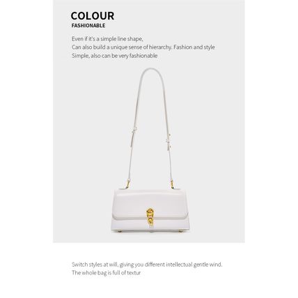 Women Fashion Genuine Leather Handbags Tote Bag Shoulder Bag White
