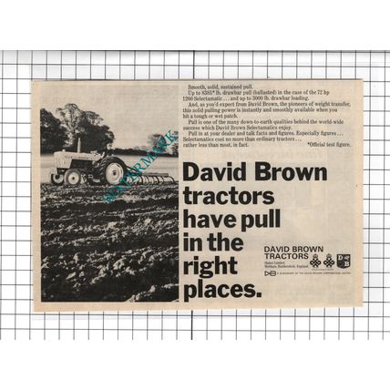 David Brown Tractors - 1968 Advert