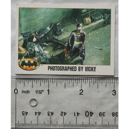 1989 Topps Batman card No.89 - Photographed by Vicki