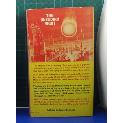 The Unending Night, by George H. Smith | PB | Monarch, Good +
