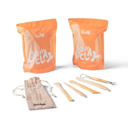 Sculpd Pottery Starter Kit - Complete Air Dry Clay Beginner Set for 2 Adults: In