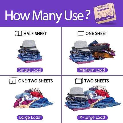 Laundry Detergent Sheets (160 Sheets), Lavender,Up to 320 Loads - Great for Trav