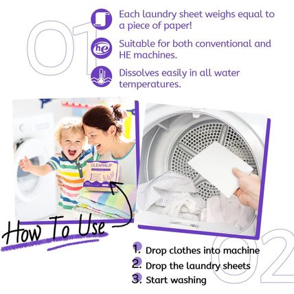 Laundry Detergent Sheets (160 Sheets), Lavender,Up to 320 Loads - Great for Trav