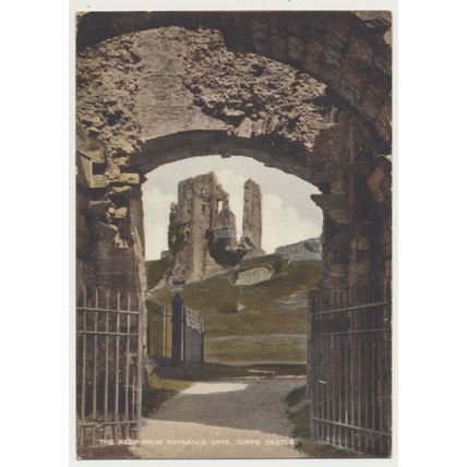 CORFE CASTLE The Keep from Gate early to mid 20th C. RPPC