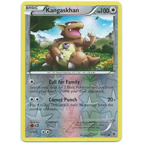 Pokemon Black & White Plasma Blast - #71/101 - Kangaskhan Rev Holo