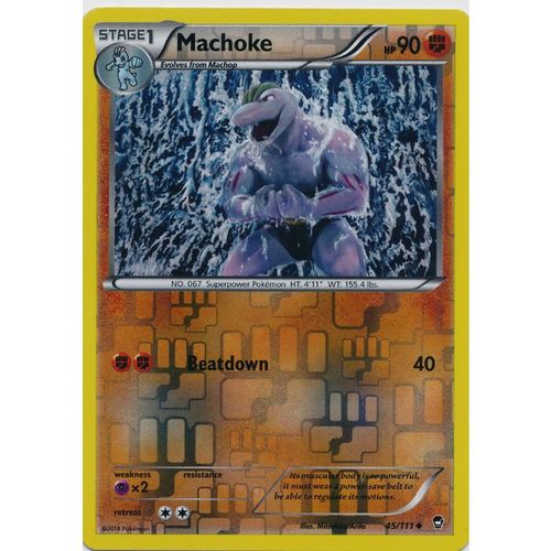 Pokemon XY Furious Fists 45/111 Machoke Rev Holo