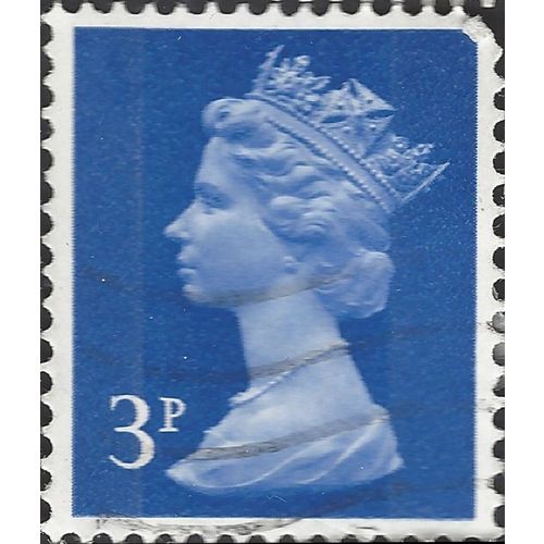 GB, Queen Elizabeth Machin, ultramarine 1971, 3p