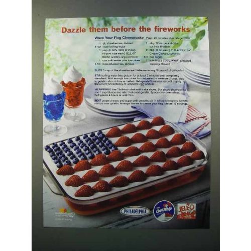 2004 Jell-O Gelatine Ad - Wave Your Flag Cheesecake