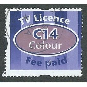 C14 (COLOUR) TV LICENCE FEE PAID STAMP (EBID49-927)