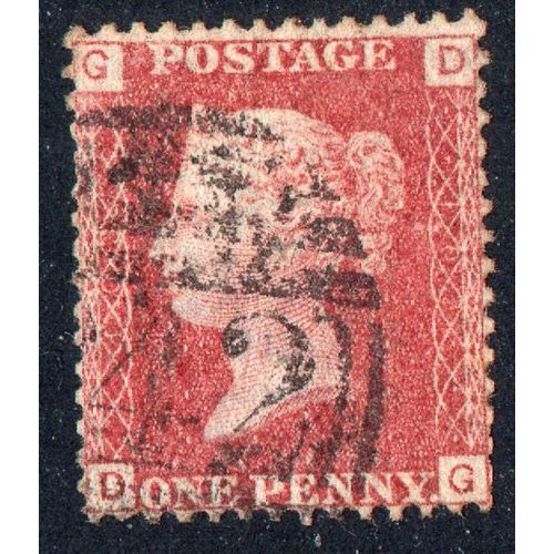Sg43 1d red plate 103 fine used (D G) PR9
