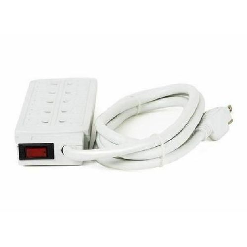 10 Outlets 450J Surge Protector Power Strip, 2m (6.56ft) Heavy-Duty Cord - White