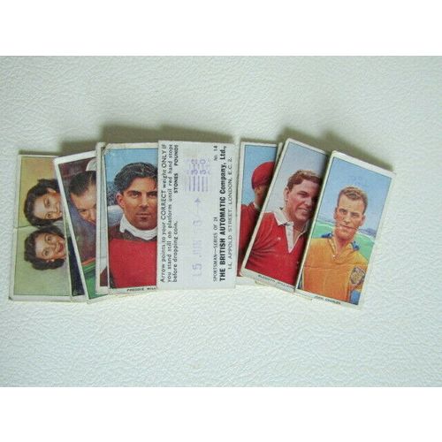 The British Automatic Co Ltd Weighing Cards 1955 ~ Sportsmen Card Variants (e18)