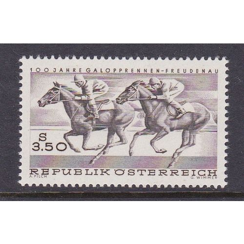 AUSTRIA 1968 CENTENARY GALLOP HORSES RACES MNH SG1524