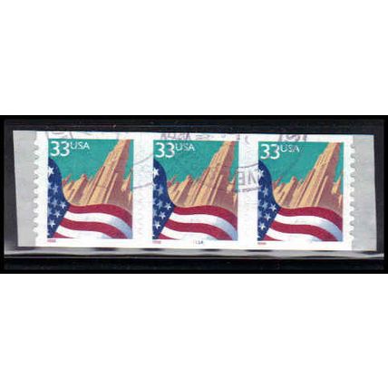 Used 3281 33c U.S. Flag Over City Very Fine PNC 1111A/3 PA4088