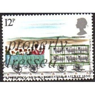 1980 150th Anniv Liverpool & Manchester Railway.12p Passengers & Sheep Fine Used