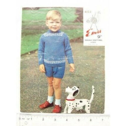 Vintage: Emu 6123 DK & 4 ply boy's suit