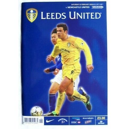 2003 programme Leeds United v. Newcastle United - with Alan Smith poster