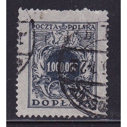 POLAND 1921 POSTAGE DUES 100,000 MK USED SG D209