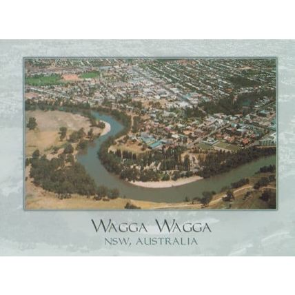 Wagga Wagga Aerial Australian Postcard