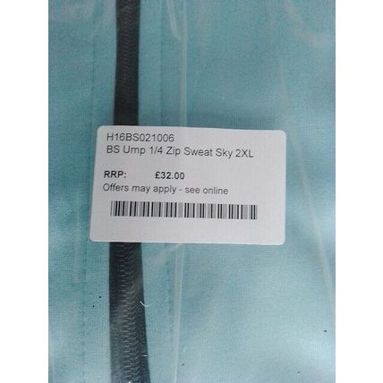 Barrington Sports 2XL Light Sky Blue Men's - 1/4 Zip Sweat Shirt