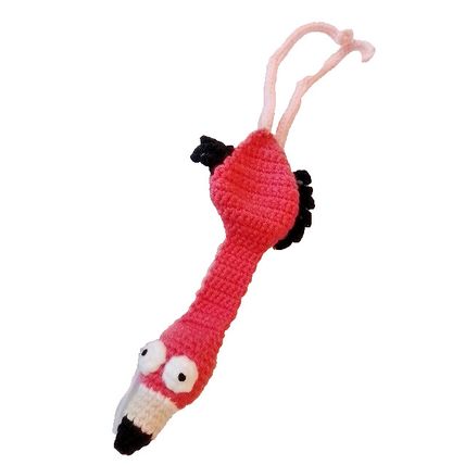 Animal Bookmark Crochet Woolen Pink Flamingo - reading fun bookmark for kids NEW