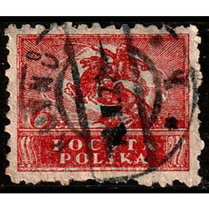 Poland 1919 Horse 6M Used Stamp