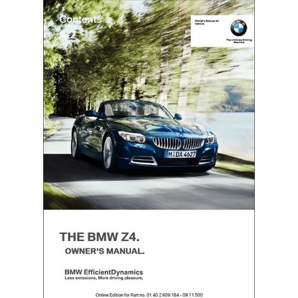 BMW Z4 sDRIVE 28i 35i 35is OWNERS MANUAL 2011 MOTOR CAR 220 PAGES IN ENGLISH