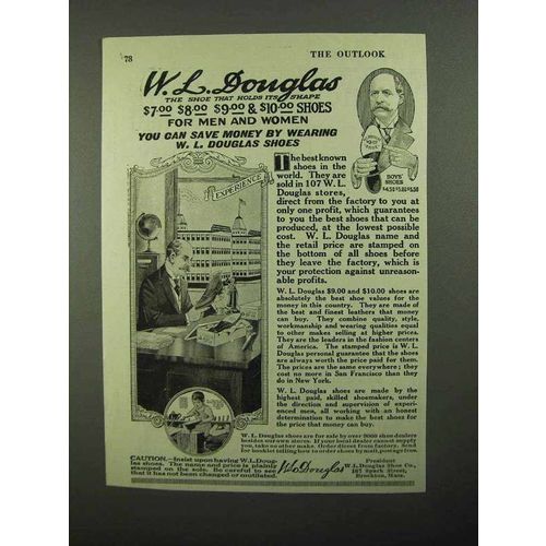 1920 W.L. Douglas Shoe Ad - Holds Its Shape
