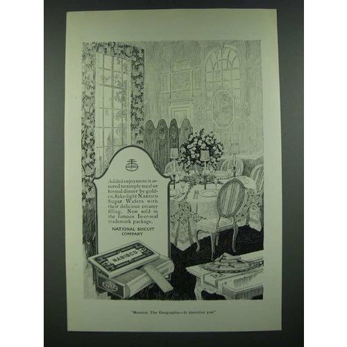 1919 Nabisco Sugar Wafers Ad - Added Enjoyment