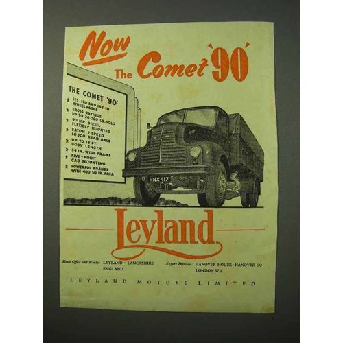 1951 Leyland Comet 90 Truck Ad
