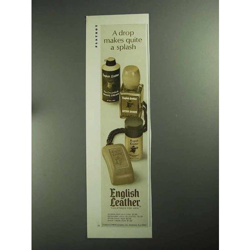 1968 English Leather Ad - Shower Soap on a Cord +