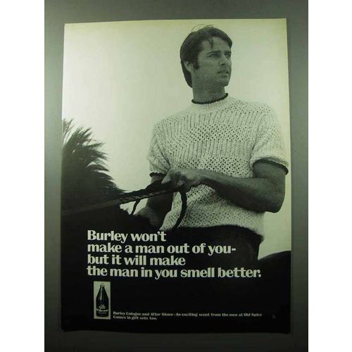 1969 Old Spice Burley Cologne Ad - Man Smell Better