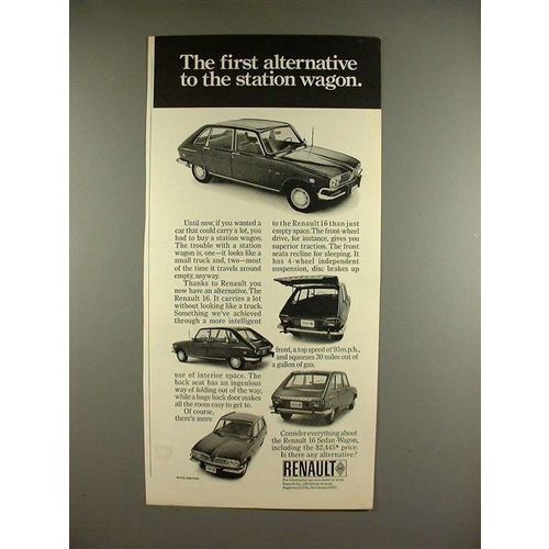 1969 Renault 16 Sedan-Wagon Car Ad - Alternative