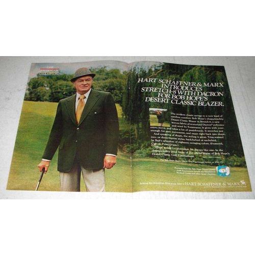 1972 Hart Schaffner & Marx Desert Classic Bob Hope Ad