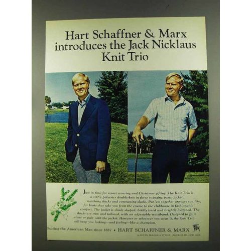 1972 Hart Schaffner & Marx Jack Nicklaus Knit Trio Ad