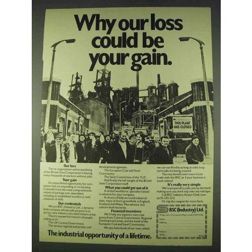 1978 BSC Industry Ltd. Ad - Our Loss Your Gain