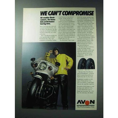 1986 Avon AM20 Front and AM21 Rear Motorcycle Tires Ad