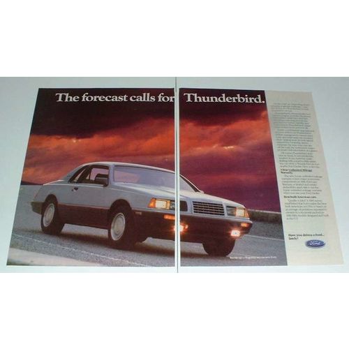 1986 Ford Thunderbird Car Ad - Forecast Calls