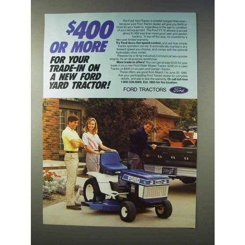 1986 Ford YT-16 Yard Tractor Ad - For Your Trade-In