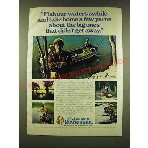 1978 Tennessee Tourist Development Ad - Fish our waters awhile