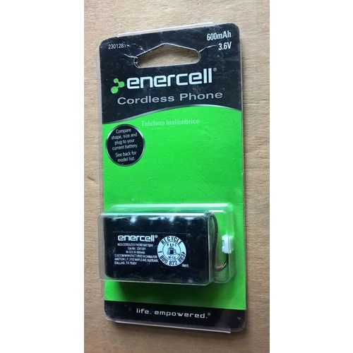 ENERCELL 3.6V/600MAH NI-CD BATTERY FOR GE 5-2729 2301281 NEW 23-1281 230-1281