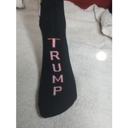 Donald Trump Funny Black Socks 3D Hair