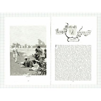 (5969) Cricket Harris - 1897 Article