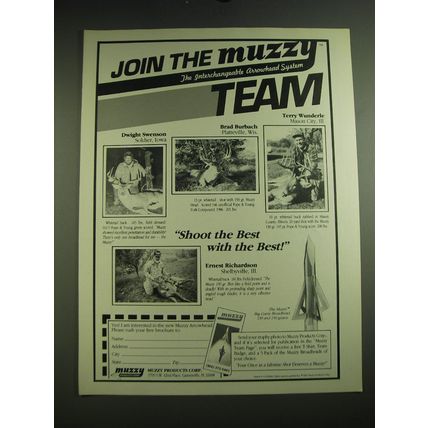 1987 Muzzy Products Arrowheads Advertisement - Join the Muzzy Team