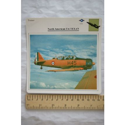 North American T-6 Texan - USA - Trainer - Collectors Club Card