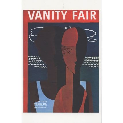 Coloured Man With Halfcast Lady On Ship Art Deco Painting Postcard