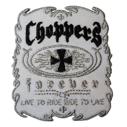 Choppers Live To Ride - Ride To Live Motorcycle Iron/ Sew On Embroidered Patch