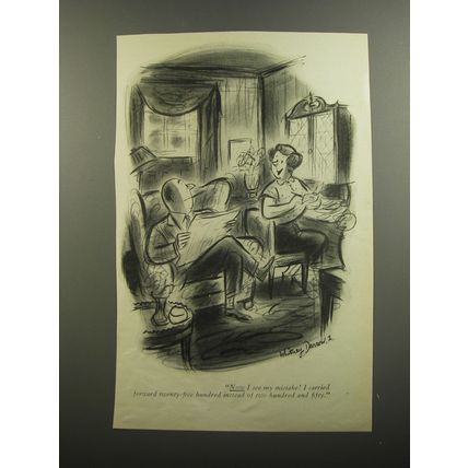 1952 Cartoon by Whitney Darrow, Jr. - Now I see my mistake!