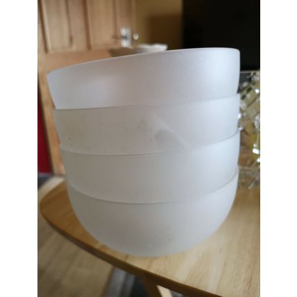 4 Frosted Glass Bowls